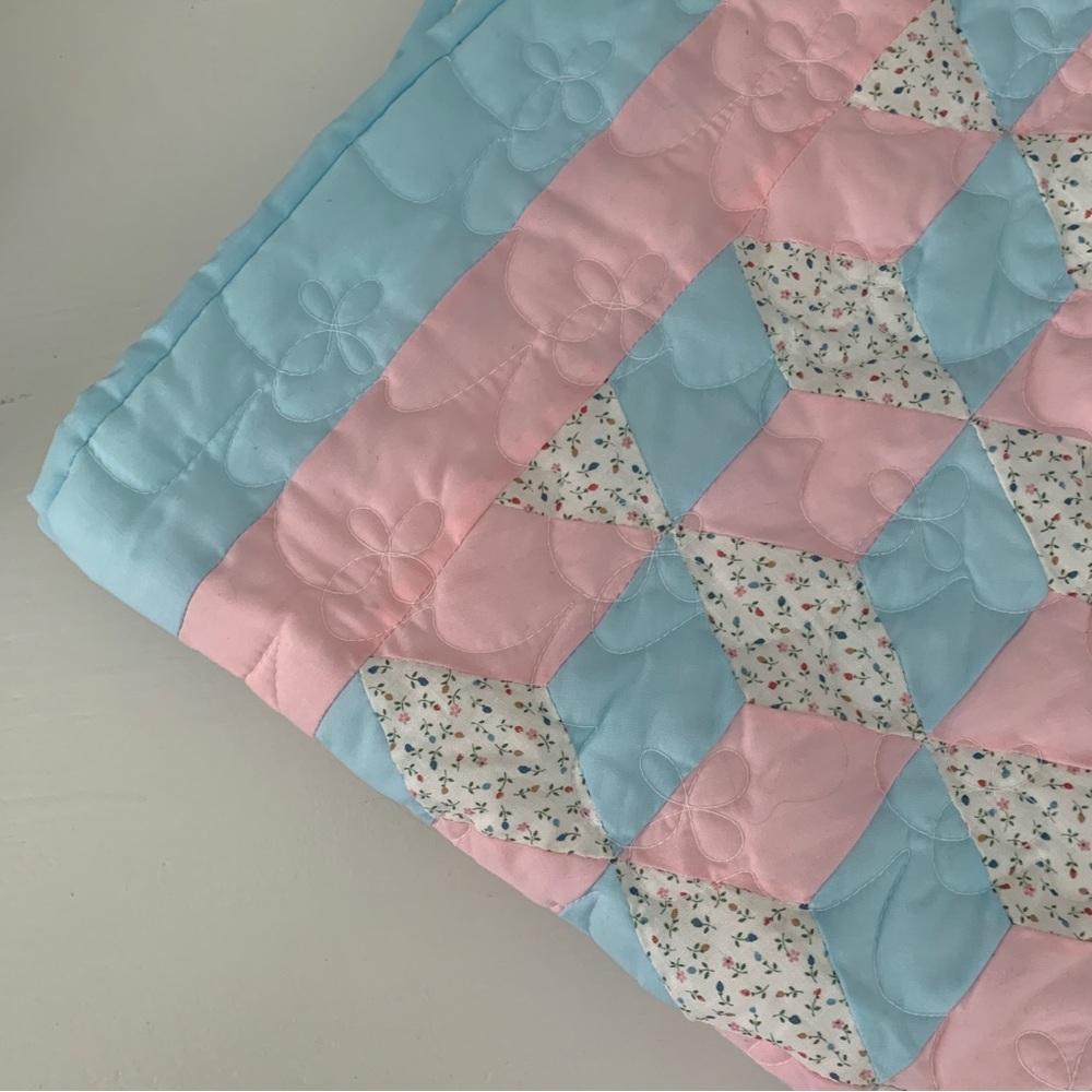 Handmade Baby Quilt 54 x 42 inches
